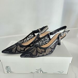 A New Day Milan Heels Black Kitten Heel Size 6.5 New With Tags